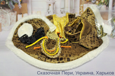 Кукла Нора 14829 в наряде африканской принцессы, 32 см