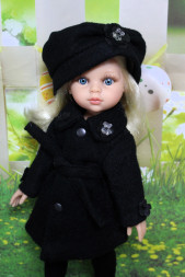 Пальто класичне і беретик Hand made для Paola Reina, 32 см