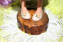Платье фланелевое Тепло осени Hand made для Paola Reina, 32 см